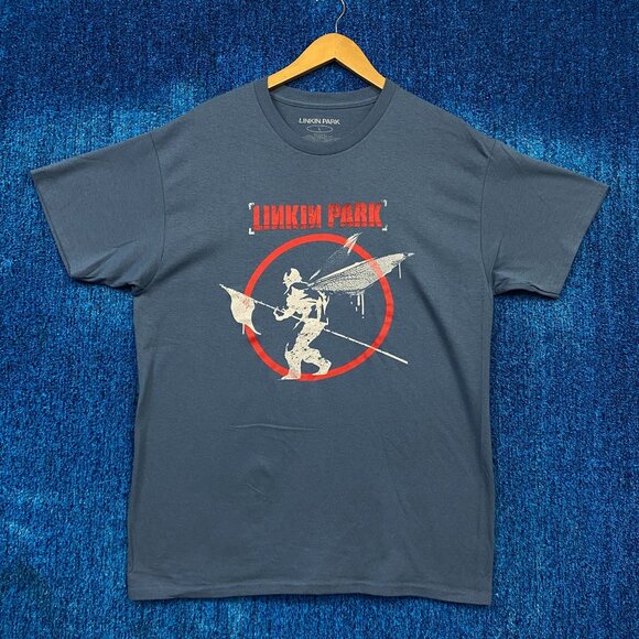 Linkin Park Blue Hybrid Theory Rock T-Shirt Size Large - Picture 1 of 4